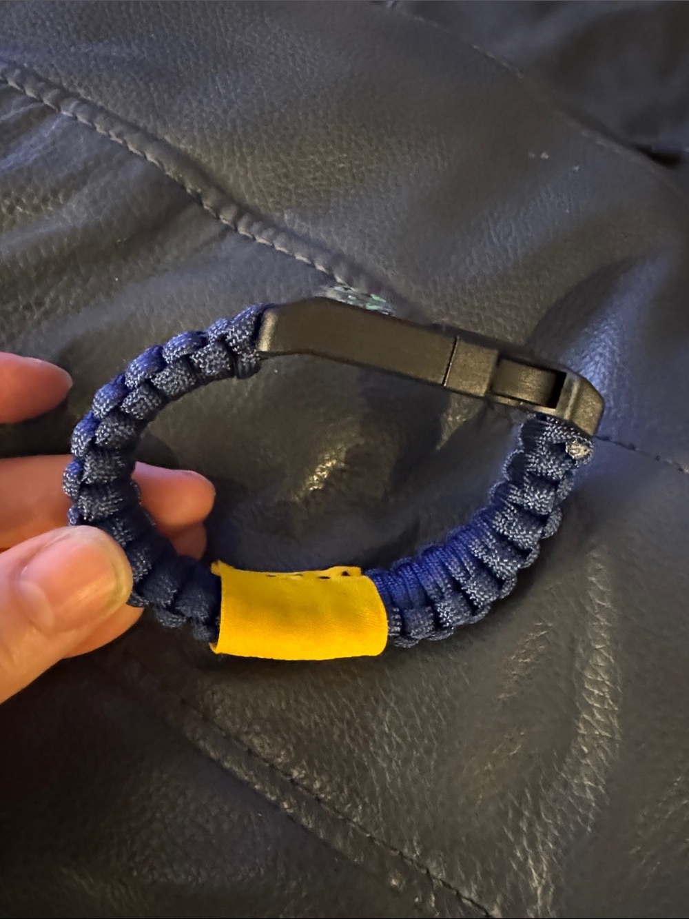 First command  Paracord Survival Bracelet with Yellow Accent